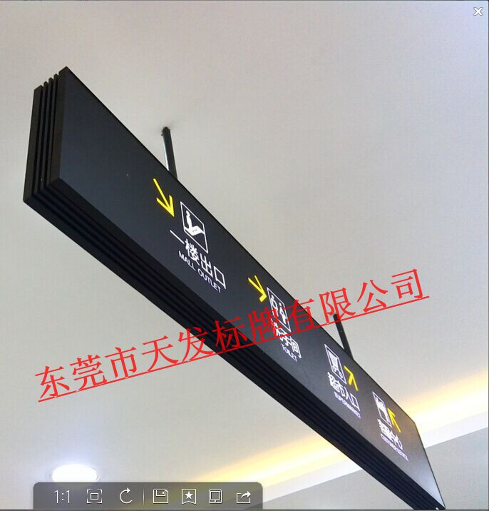 商場掛式指引燈箱