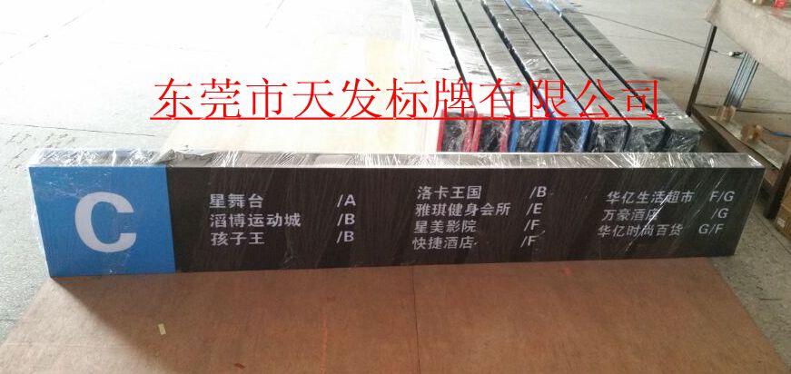 商場停車場指引燈箱
